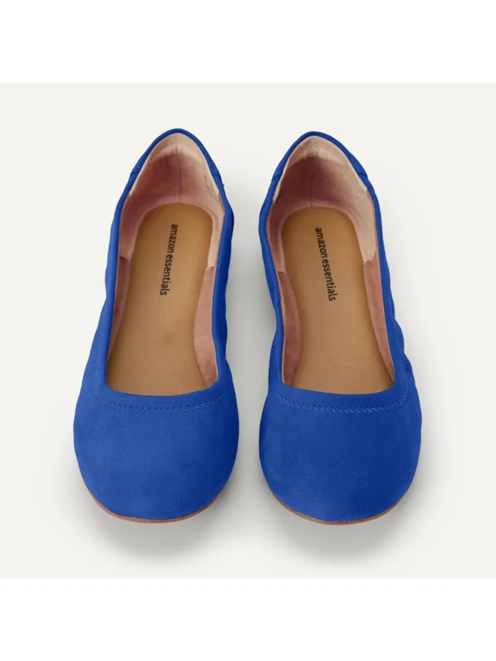 Amazon Essentials Women's Dark Blue Synthetic Comfortable Slip On Ballet Flats